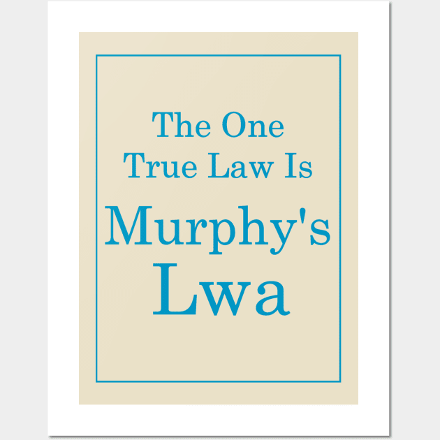 Murphy's Lwa (Teal Text) Wall Art by TimH